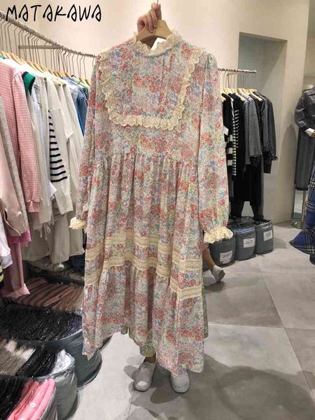 matakawa stand flare sleeve dress women lace stitching floral robe femme korea summer vestidos fashion midi dresses for women 210513, Black;gray
matakawa stand flare sleeve dress women lace stitching floral robe femme korea summer vestidos fashion midi dresses for women 210513, Black;gray