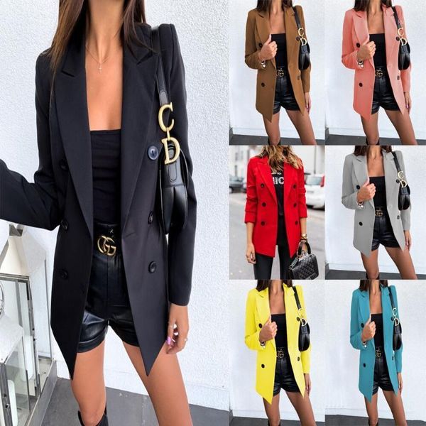 women's suits & blazers 2021 spring autumn women fashion solid and jackets chic button office suit coat ladies elegant outwear blazer, White;black
women's suits & blazers 2021 spring autumn women fashion solid and jackets chic button office suit coat ladies elegant outwear blazer, White;black