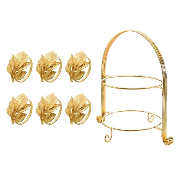 napkin rings 6pcs table decoration golden leaf & 1 pcs fruit plate european two - layer snack rack cake display
napkin rings 6pcs table decoration golden leaf & 1 pcs fruit plate european two - layer snack rack cake display