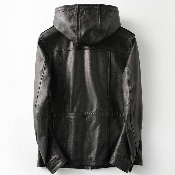 men's leather & faux 2021 genuine jacket men vintage sheepskin coat hood motorcycle jackets casaca cuero kfs12m011, Black
men's leather & faux 2021 genuine jacket men vintage sheepskin coat hood motorcycle jackets casaca cuero kfs12m011, Black