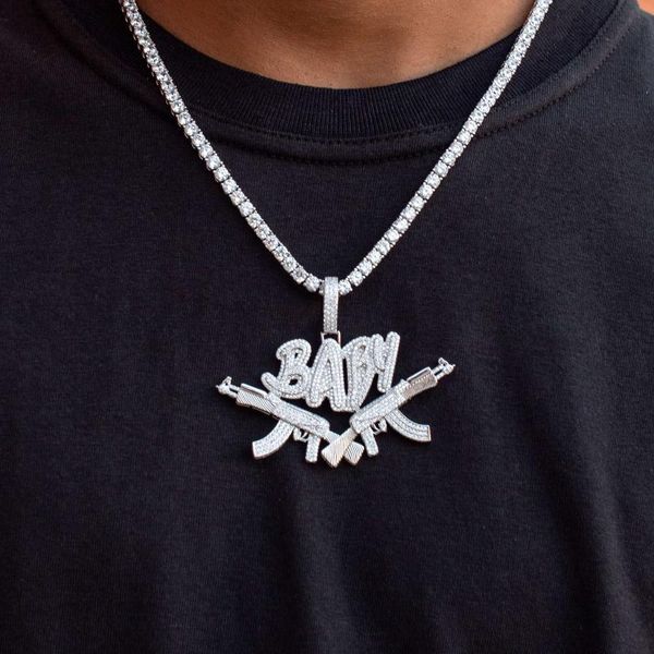 iced out hip hop bling micro pave cz women jewelry 5mm miami cuban link chain men boy gun shape baby charm pendant necklace chains, Silver
iced out hip hop bling micro pave cz women jewelry 5mm miami cuban link chain men boy gun shape baby charm pendant necklace chains, Silver