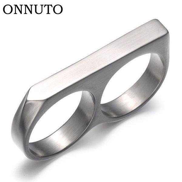 designer rings two finger ring vintage stainless steel s cool punk party big statement fashion men, Golden;silver
designer rings two finger ring vintage stainless steel s cool punk party big statement fashion men, Golden;silver