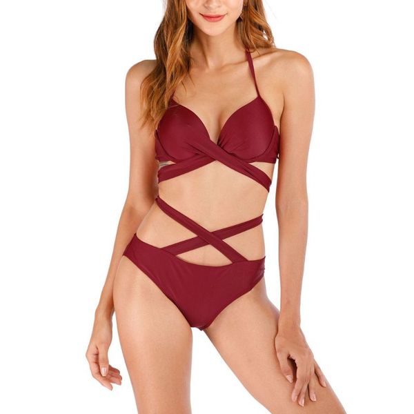 s-3xl female bathing one piece swimsuit bandage push up padded monokini solid high waist bikini swimsuits for women, White;black
s-3xl female bathing one piece swimsuit bandage push up padded monokini solid high waist bikini swimsuits for women, White;black