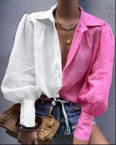 women blouses arrival street wear blouse solid turn down collar soft material tunic drop good quality, White
women blouses arrival street wear blouse solid turn down collar soft material tunic drop good quality, White