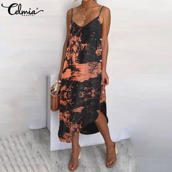 celmia sundress asymmetric summer beach dress women bohemian vintage tie dye print casual strap sleeveless long vestidos dresses, Black;gray
celmia sundress asymmetric summer beach dress women bohemian vintage tie dye print casual strap sleeveless long vestidos dresses, Black;gray