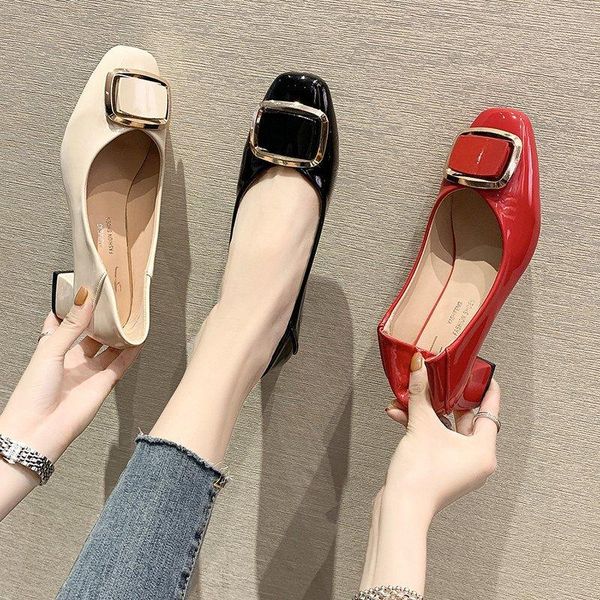 dress shoes ol office lady women pumps patent leather med heels boat single chunky heeled large size 8355c, Black
dress shoes ol office lady women pumps patent leather med heels boat single chunky heeled large size 8355c, Black
