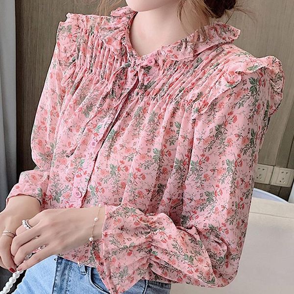 long sleeve pink print chiffon blouse shirt women blusa blusas mujer de moda 2021 womens and blouses d823 women's & shirts, White
long sleeve pink print chiffon blouse shirt women blusa blusas mujer de moda 2021 womens and blouses d823 women's & shirts, White