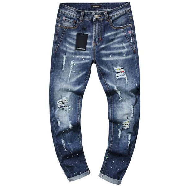 men's jeans dsqbrand ripped holes + embroidery trousers slim stretch straight casual fashion personality 2021 blue
men's jeans dsqbrand ripped holes + embroidery trousers slim stretch straight casual fashion personality 2021 blue