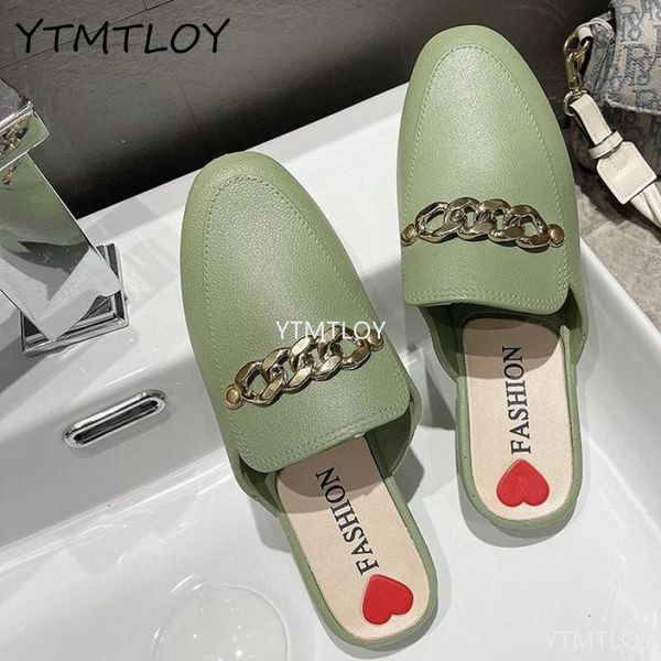 brand designers 2021 spring luxury metal chain red heart leather slippers loafers mules 36-41 zapatillas casa mujer sapato, Black
brand designers 2021 spring luxury metal chain red heart leather slippers loafers mules 36-41 zapatillas casa mujer sapato, Black