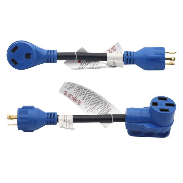 parts rv dogbone adapter cable 30amp 3 prong locking male plug to 30 50 amp female converter cord for trail power charging
parts rv dogbone adapter cable 30amp 3 prong locking male plug to 30 50 amp female converter cord for trail power charging