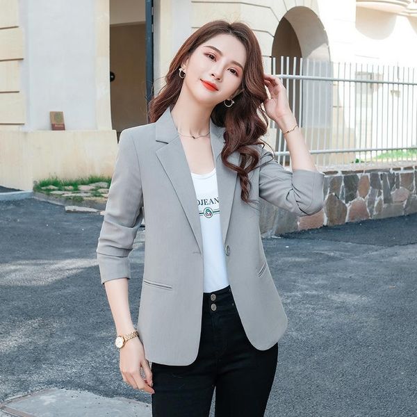 women's suits & blazers black blazer coat thin 2021 casual small spring and autumn short long sleeve suit top, White;black 
women's suits & blazers black blazer coat thin 2021 casual small spring and autumn short long sleeve suit top, White;black