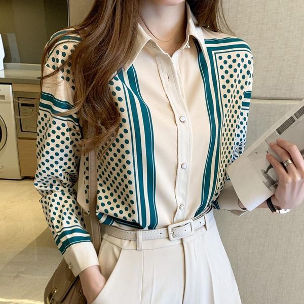 women's blouses & shirts polka dot shirt long sleeve chiffon spring 2021 hong kong style slim and versatile, White
women's blouses & shirts polka dot shirt long sleeve chiffon spring 2021 hong kong style slim and versatile, White
