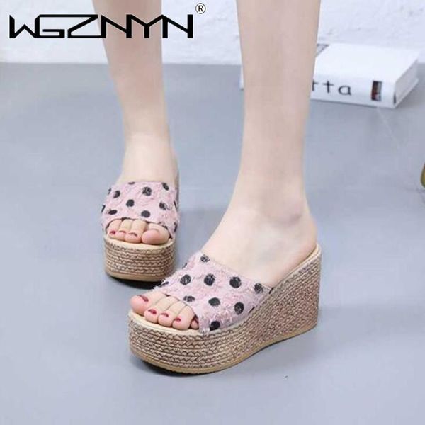 slippers wgznyn women summer wedges casual thick soles high heels platform sandals fashion outdoor beach ladies slides flip flop, Black
slippers wgznyn women summer wedges casual thick soles high heels platform sandals fashion outdoor beach ladies slides flip flop, Black