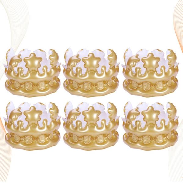 party hats 6pcs creative inflatable crown balloon decor children supplies - size (golden)
party hats 6pcs creative inflatable crown balloon decor children supplies - size (golden)