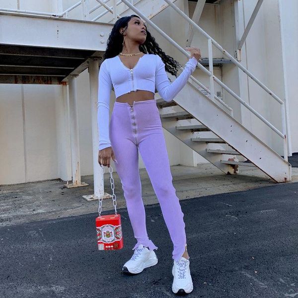 women's pants & capris stretch high waist sweatpants women ribbed zipper skinny long casual solid chic streetwear fitness trousers, Black;white
women's pants & capris stretch high waist sweatpants women ribbed zipper skinny long casual solid chic streetwear fitness trousers, Black;white