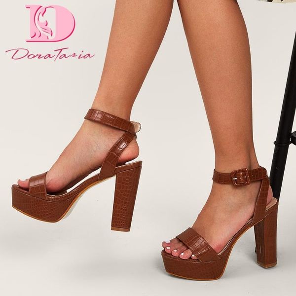 doratasia brand female classic mature platform sandals chunky high heels buckle summer women party ol shoes woman dress, Black
doratasia brand female classic mature platform sandals chunky high heels buckle summer women party ol shoes woman dress, Black