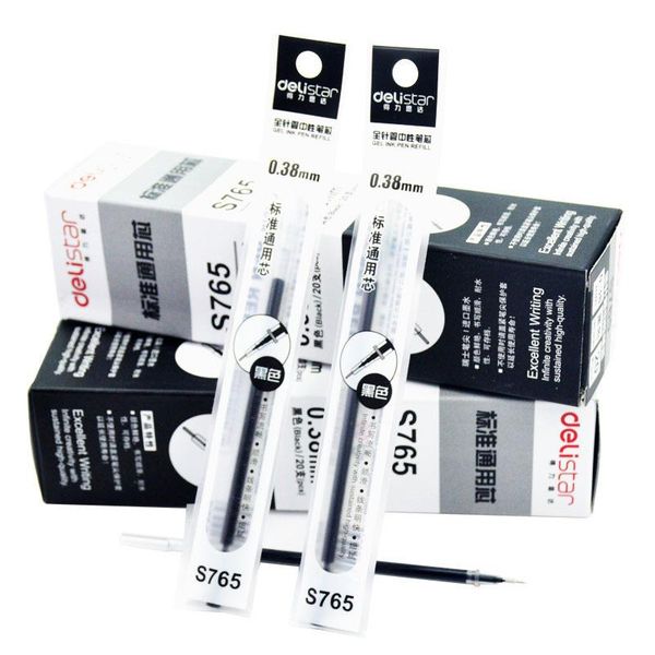 deli s765 gel pen refill 0.38mm black full needle ink refills, Black;red
deli s765 gel pen refill 0.38mm black full needle ink refills, Black;red