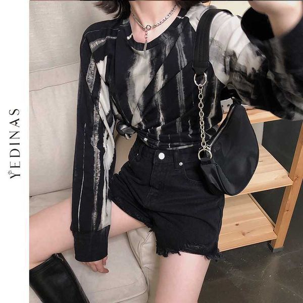 yedinas spring tie dye long sleeves t-shirts women korean style harajuku oversized t shirt female aesthetic streetwear loose 210527, White
yedinas spring tie dye long sleeves t-shirts women korean style harajuku oversized t shirt female aesthetic streetwear loose 210527, White