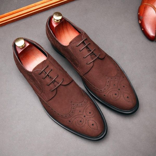brogue formal shoes men dress genuine leather fashion retro pointed toe oxford wedding business footwear zapatos g232, Black
brogue formal shoes men dress genuine leather fashion retro pointed toe oxford wedding business footwear zapatos g232, Black