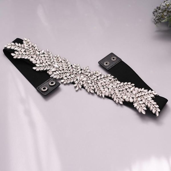 wedding sashes handmade shinny black wide belt cummerbund for women designer waist luxury rhinestone waistband, White
wedding sashes handmade shinny black wide belt cummerbund for women designer waist luxury rhinestone waistband, White