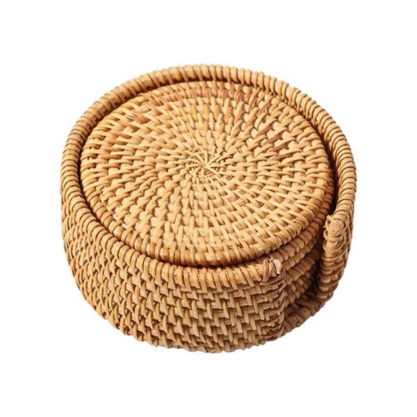 mats & pads 6pcs round shape table decor living room for drinks rattan with storage box heat insulation coffee tea accessories woven
mats & pads 6pcs round shape table decor living room for drinks rattan with storage box heat insulation coffee tea accessories woven