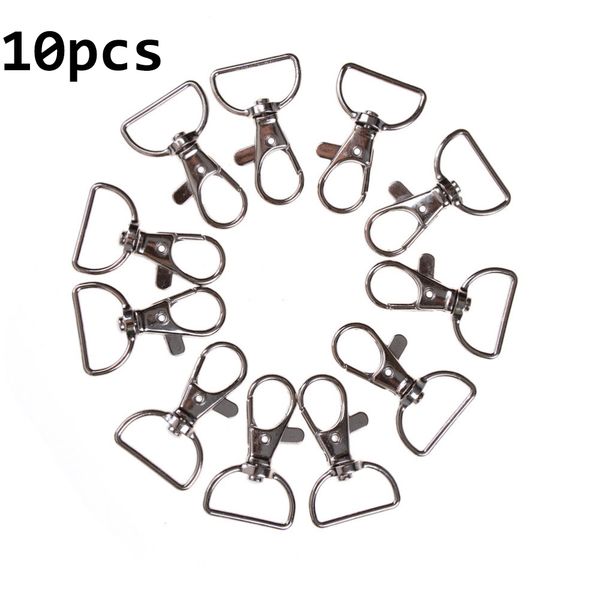 10pieces/lot classic key chain ring metal swivel lobster clasp clips key hooks keychain split ring diy bag jewelry, Silver
10pieces/lot classic key chain ring metal swivel lobster clasp clips key hooks keychain split ring diy bag jewelry, Silver