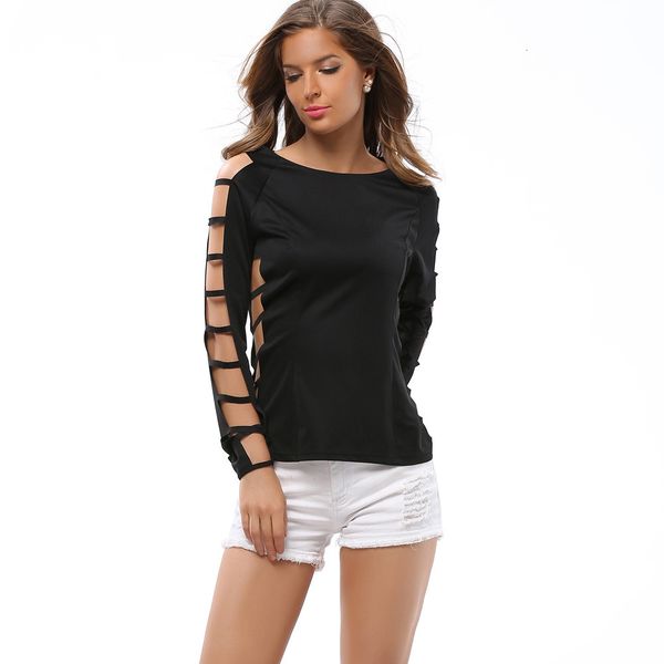 13ey summer women shirt grid hole sleeved female o neck tshirt black clothes clubwear tees lsdr, White
13ey summer women shirt grid hole sleeved female o neck tshirt black clothes clubwear tees lsdr, White