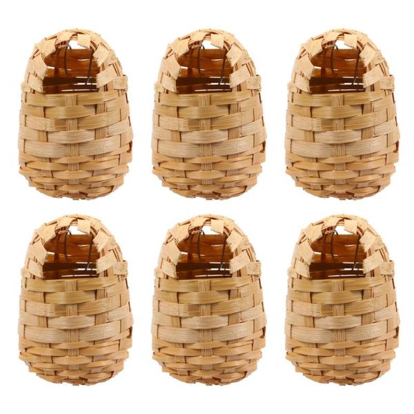 6pcs hand woven decorative creative bird shelter nest birds resting place house with hooks cages
6pcs hand woven decorative creative bird shelter nest birds resting place house with hooks cages