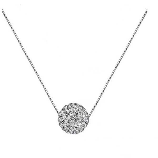 creative spherical inlaid zircon pendant necklace women engagement wedding fashion jewelry necklaces, Silver
creative spherical inlaid zircon pendant necklace women engagement wedding fashion jewelry necklaces, Silver