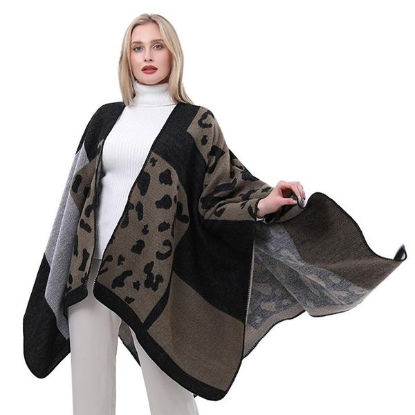 scarves 2021 woven jacquard cashmere cloak shawl leopard stripe split female tassel lengthened air conditioning blanket, Blue;gray
scarves 2021 woven jacquard cashmere cloak shawl leopard stripe split female tassel lengthened air conditioning blanket, Blue;gray
