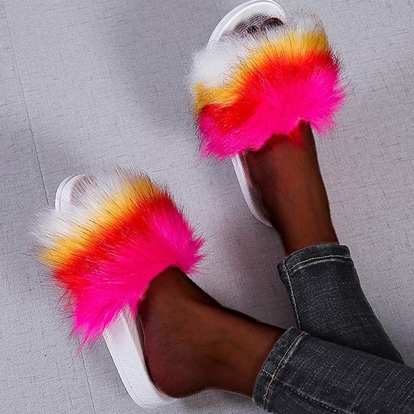 plus size european style faux fur slippers for women plush outwear fashion slides candy color ladies indoor woman, Black
plus size european style faux fur slippers for women plush outwear fashion slides candy color ladies indoor woman, Black