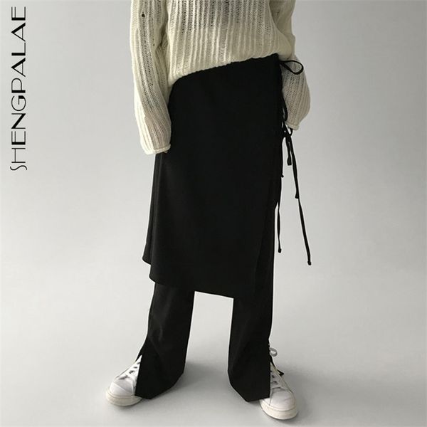 simple split trousers and high waist bandage solid color knee-length skirt two piece sets for women in spring 210427, Black;white
simple split trousers and high waist bandage solid color knee-length skirt two piece sets for women in spring 210427, Black;white