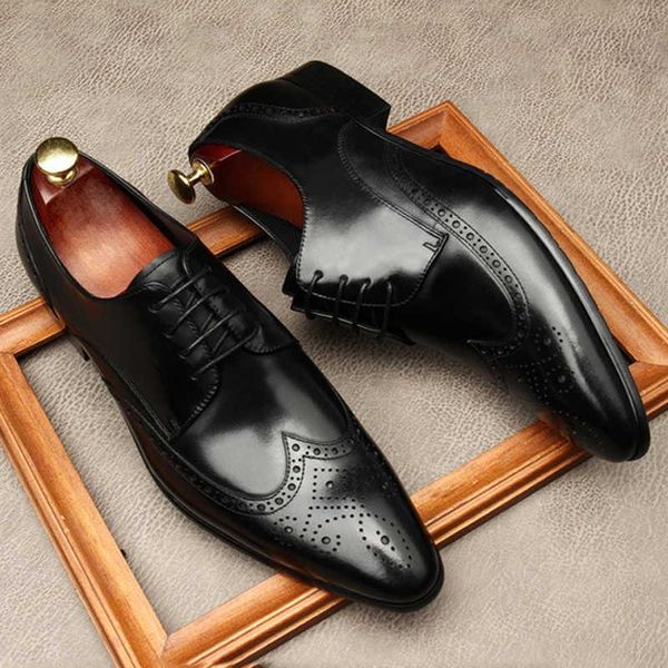 dress shoes genuine leather mens fashion wedding brogue pointed toe lace up men business black formal party oxford
dress shoes genuine leather mens fashion wedding brogue pointed toe lace up men business black formal party oxford