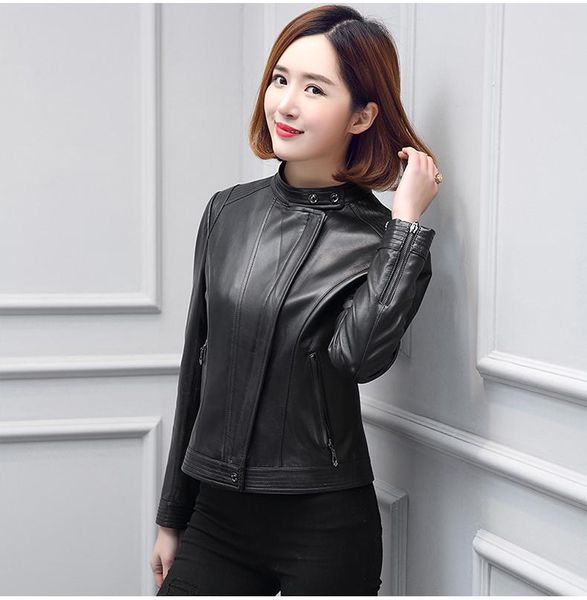women's leather & faux sheep motorcycle jacket women black genuine sheepskin coat spring autumn gl0140
women's leather & faux sheep motorcycle jacket women black genuine sheepskin coat spring autumn gl0140