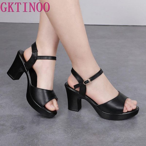 dress shoes gktinoo 2021 summer women sandals fashion genuine leather casual female 8cm high heel women's, Black
dress shoes gktinoo 2021 summer women sandals fashion genuine leather casual female 8cm high heel women's, Black
