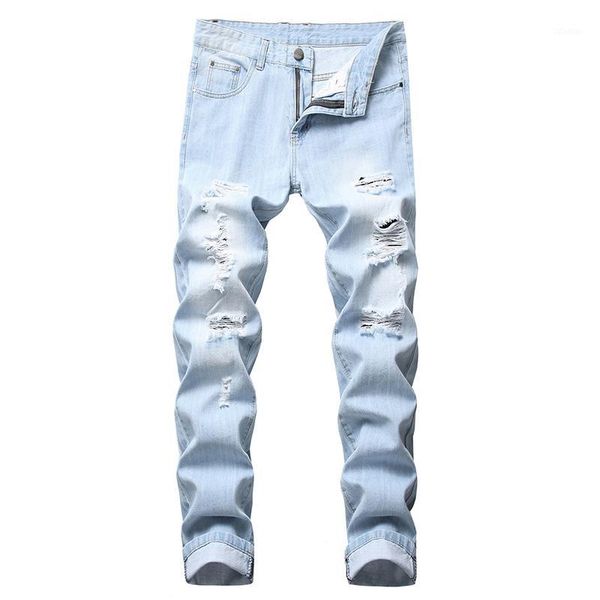 men's jeans fashion denim men vandalism brand motorcycle ripped hole ruined light blue straight
men's jeans fashion denim men vandalism brand motorcycle ripped hole ruined light blue straight