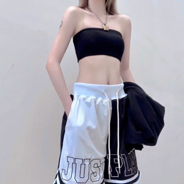 black and white hit color basketball shorts wild mesh breathable quick-drying sports pants running training five-point short, White;black
black and white hit color basketball shorts wild mesh breathable quick-drying sports pants running training five-point short, White;black