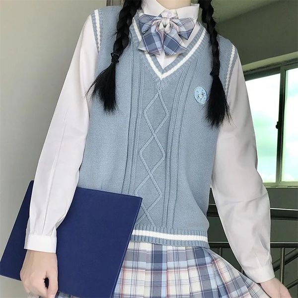 women's sweaters women winter solid v-neck pullovers sleeveless harajuku jk uniform loose knitwear student sweet kawaii sweater female, White;black
women's sweaters women winter solid v-neck pullovers sleeveless harajuku jk uniform loose knitwear student sweet kawaii sweater female, White;black