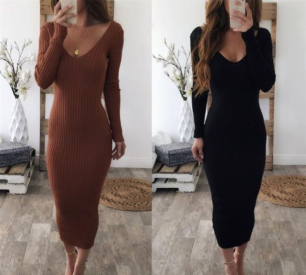 fashion women winter knitted sweater bodycon v neck long pencil party dress casual dresses, Black;gray
fashion women winter knitted sweater bodycon v neck long pencil party dress casual dresses, Black;gray