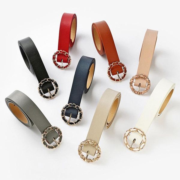 belts fashion casual dress jeans belt female adjustable multicolor waist solid color pu leather alloy round buckle waistband, Black;brown
belts fashion casual dress jeans belt female adjustable multicolor waist solid color pu leather alloy round buckle waistband, Black;brown