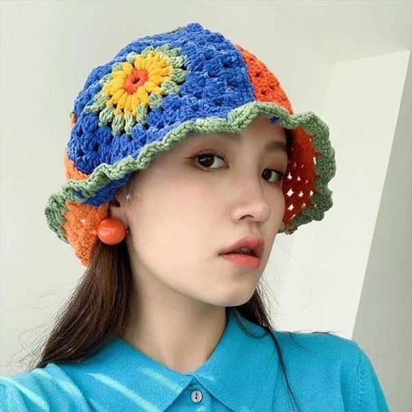 women hollow flower knitted fisherman hat handmade crochet color matching basin spring and summer sunscreen sun, Blue;gray
women hollow flower knitted fisherman hat handmade crochet color matching basin spring and summer sunscreen sun, Blue;gray