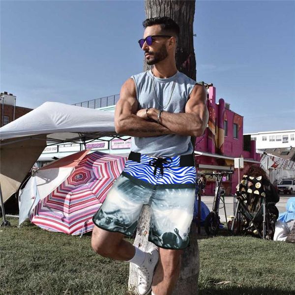 men shorts fashion casual mens patchwork fabric beach sport surfing straight swimming loose short 2021 men's, White;black
men shorts fashion casual mens patchwork fabric beach sport surfing straight swimming loose short 2021 men's, White;black