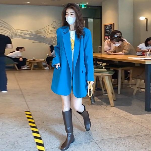 women's suits & blazers korean fall 2021 womens blazer plus size clothing for women streetwear blue oversized feminino chaqueta mujer, White;black
women's suits & blazers korean fall 2021 womens blazer plus size clothing for women streetwear blue oversized feminino chaqueta mujer, White;black