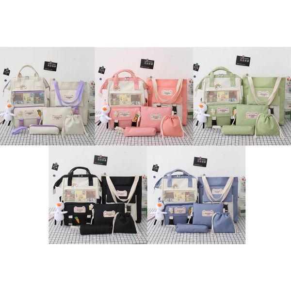 school bags 5pcs/set nylon backpacks women lovely daypack for teenage girls bookbags students travel shoulder bag female
school bags 5pcs/set nylon backpacks women lovely daypack for teenage girls bookbags students travel shoulder bag female