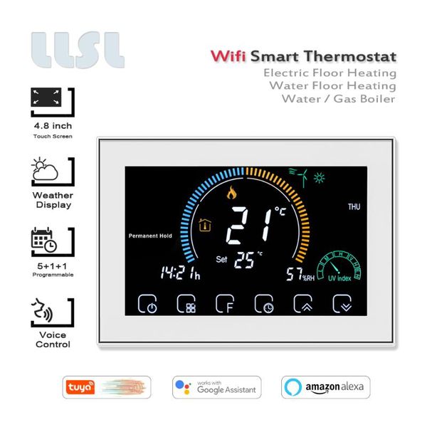 smart home control 95-240vac tuya wifi heating thermostat for water / electric floor /gas boiler,works with alexa google
smart home control 95-240vac tuya wifi heating thermostat for water / electric floor /gas boiler,works with alexa google