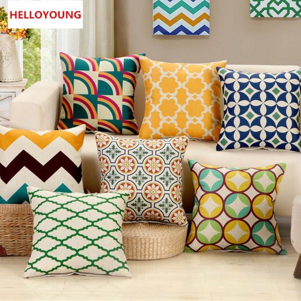 cushion/decorative pillow simple geometric throw cover case cotton linen cushion for sofa home decor capa de almofadas cojin 45x45cm
cushion/decorative pillow simple geometric throw cover case cotton linen cushion for sofa home decor capa de almofadas cojin 45x45cm