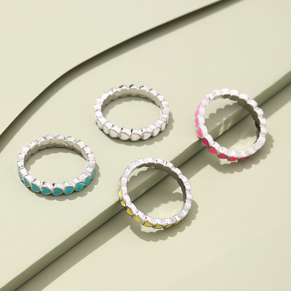 korean dripping oil love heart chain rings women exquisite charms cute colorful stitching geometric rings wholesale jewelry, Silver
korean dripping oil love heart chain rings women exquisite charms cute colorful stitching geometric rings wholesale jewelry, Silver