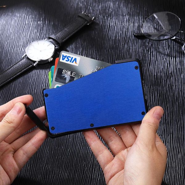 card holders fashion slim carbon fiber holder rfid non-scan metal wallet purse male carteira masculina, Brown;gray
card holders fashion slim carbon fiber holder rfid non-scan metal wallet purse male carteira masculina, Brown;gray