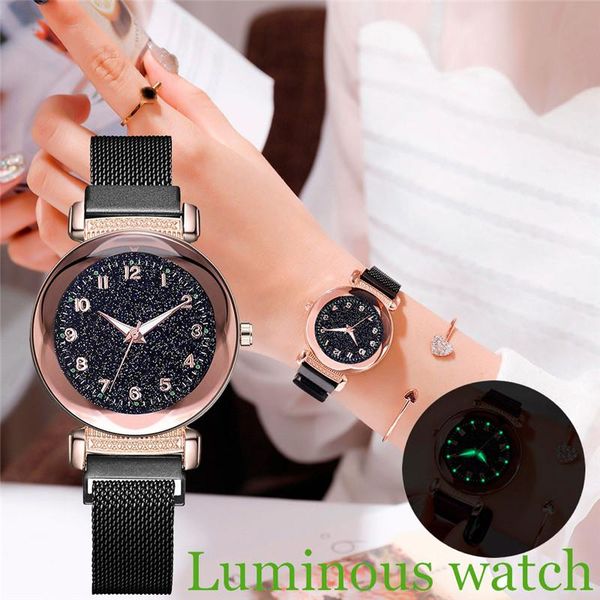 fashion starry sky women watch luminous dial quartz mesh belt magnetic buckle with diamond lady *a wristwatches, Slivery;brown
fashion starry sky women watch luminous dial quartz mesh belt magnetic buckle with diamond lady *a wristwatches, Slivery;brown