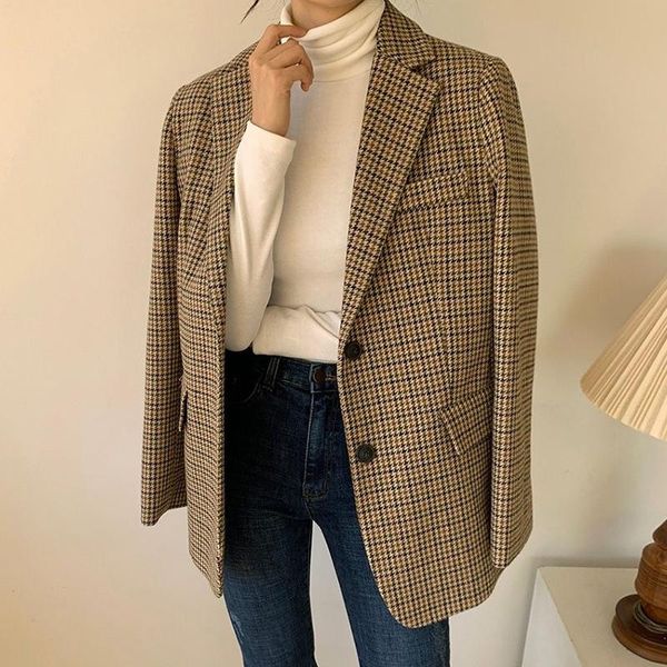 fashion long-sleeved plaid loose slimming retro jacket female spring and autumn notched blazer coat p265 women's suits & blazers, White;black
fashion long-sleeved plaid loose slimming retro jacket female spring and autumn notched blazer coat p265 women's suits & blazers, White;black